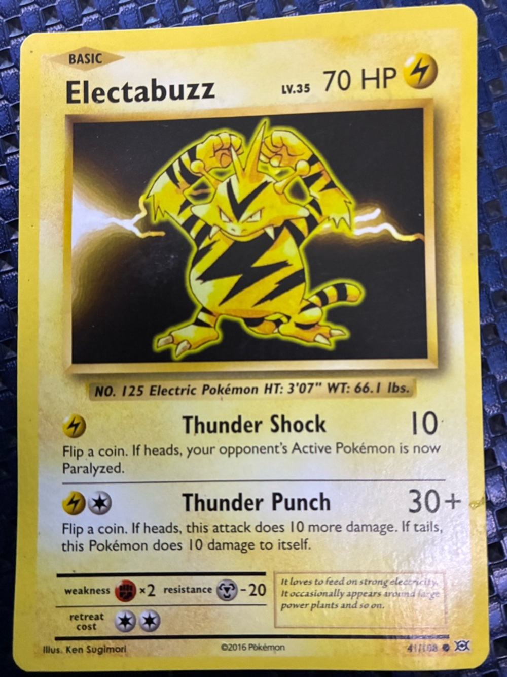 Electabuzz Pokémon Card - Basic -70 HP